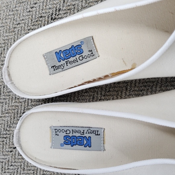 Vintage Canvas Keds 80s 90s Slides Flats Mules - Picture 5 of 7